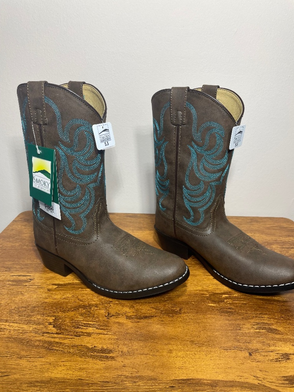 Smoky Mountain Monterey Western Boot Sz Youth 5.5 or Women 7 Coastal Cowgirl New